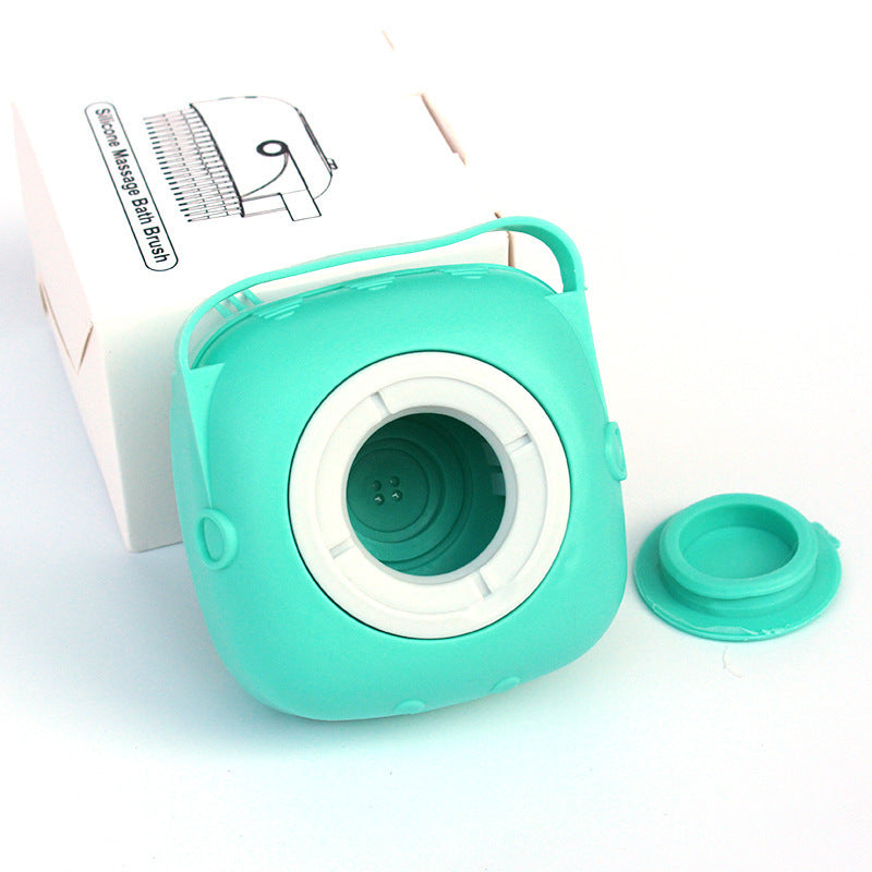 Husdjursbadborste med Schampobehållare – Gör Badstunden Enklare