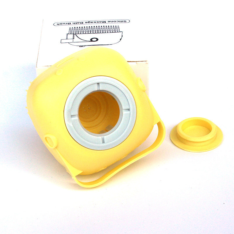 Husdjursbadborste med Schampobehållare – Gör Badstunden Enklare